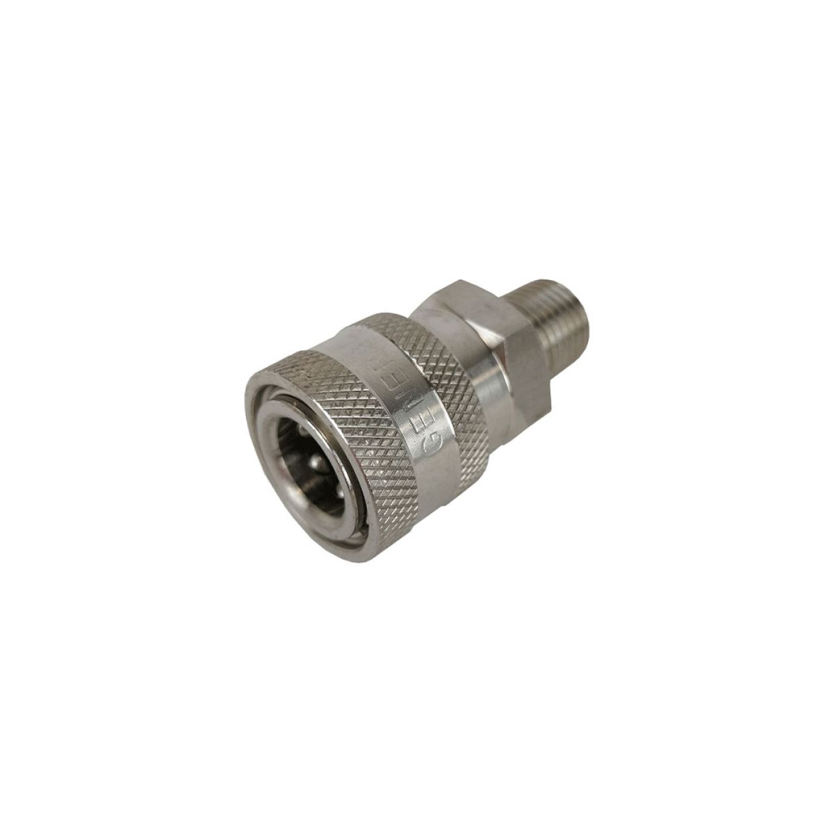 Raccord rapide femelle 1/4" en acier inoxydable haute pression, avec filetage mâle 1/4"