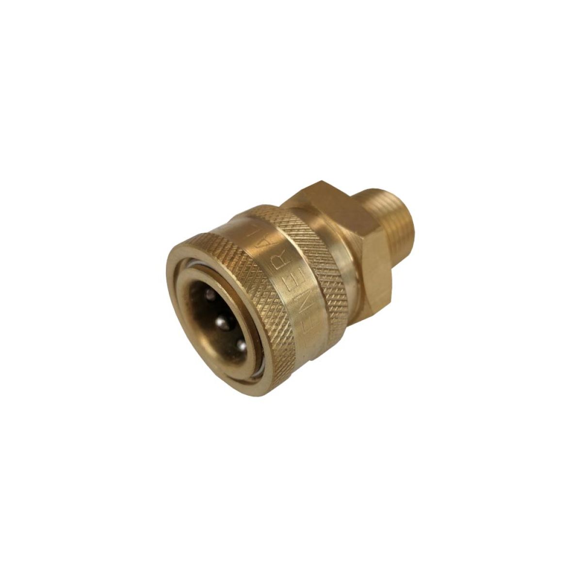 Raccord rapide femelle haute pression 3/8" avec filetage mâle 3/8"