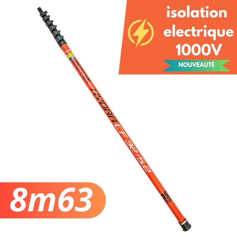 Item Perche télescopique en fibre de carbone Hydra CF 32/5.2