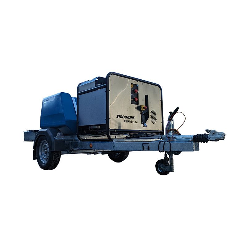 remorque haute pression à eau chaude 800 litres 16 l/min, 200 bars