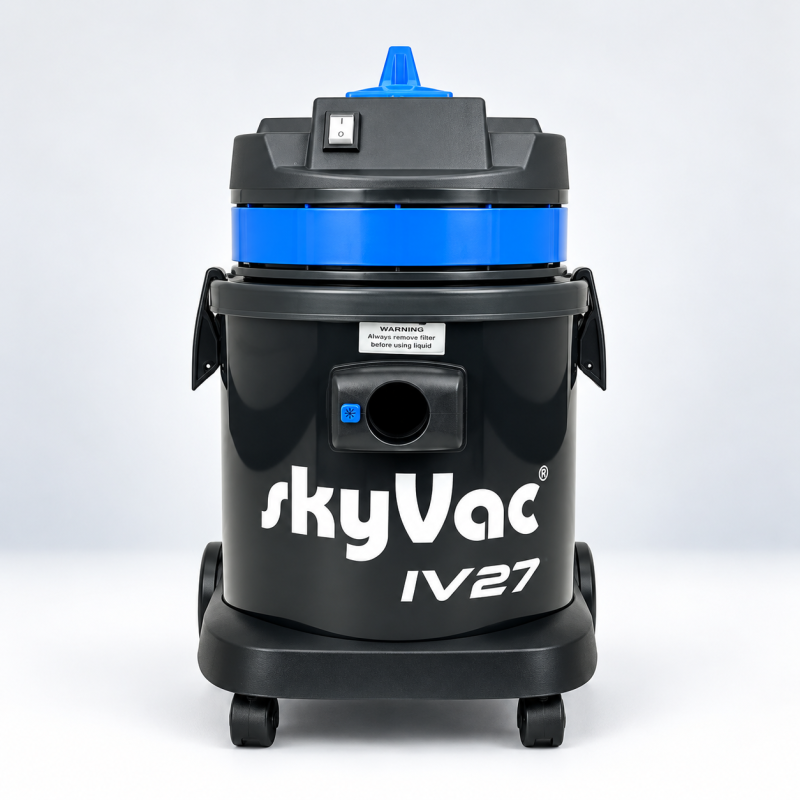 skyVac® IV27 – Aspirateur industriel compact pour nettoyage intérieur en hauteur